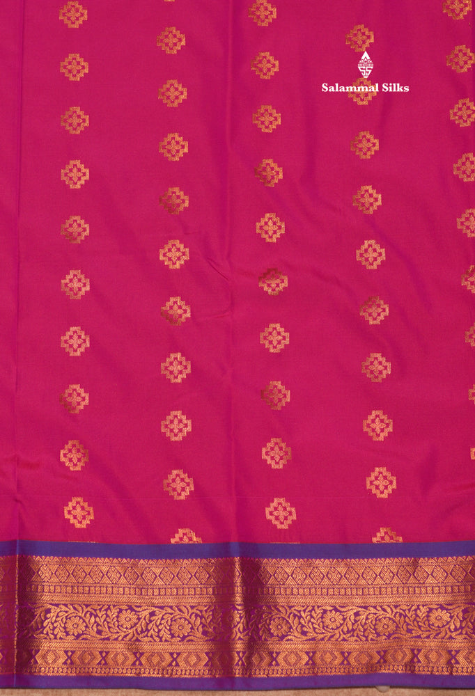 Bottle Green Colour Semi Silk Saree With Copper Zari Border