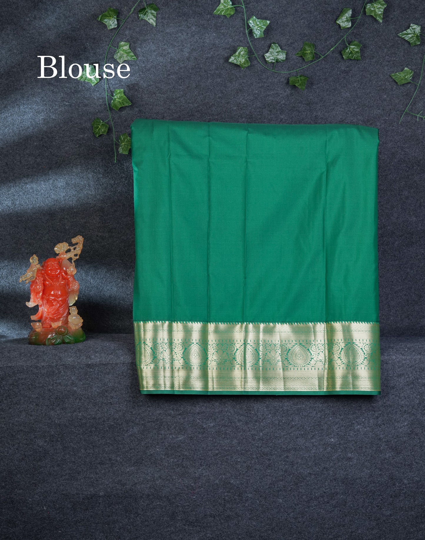 Semi Silk Pattu Pavadai (Rani Pink) With Contrast Bottle Green Blouse 45"