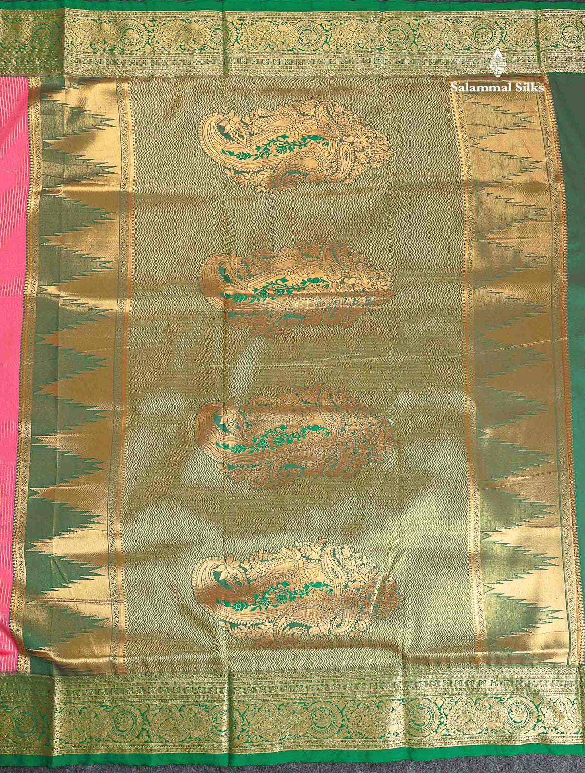Semi Silk Saree - Royal Blue Colour Body With Contrast Pink Border | 9.5 Yards