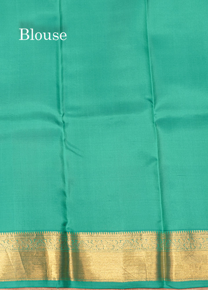 Violet Colour Pure Kanjivaram Silk Saree With Gold Zari Border