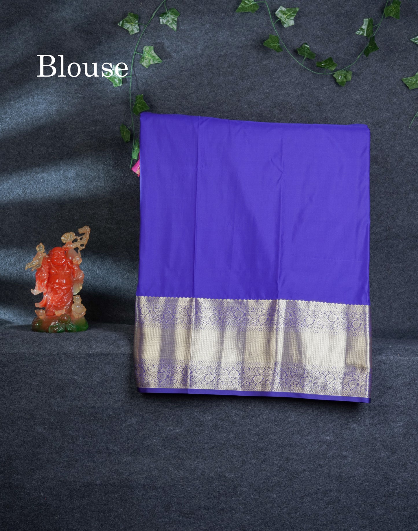 Semi Silk Pattu Pavadai (Magenta Pink) With Contrast Violet Blouse 44"