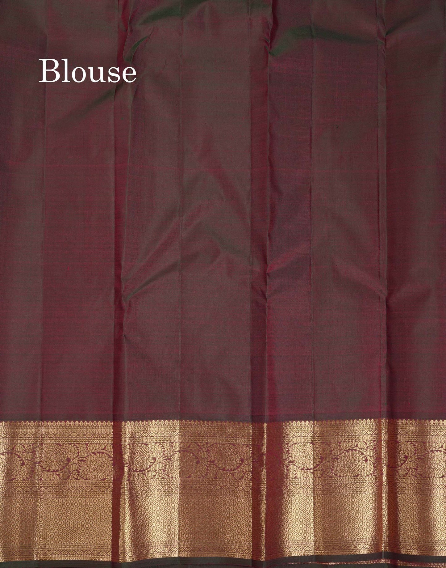 Beautiful Dual Tone Green Bridal Pure Kanjivaram Silk Saree With Traditional Border