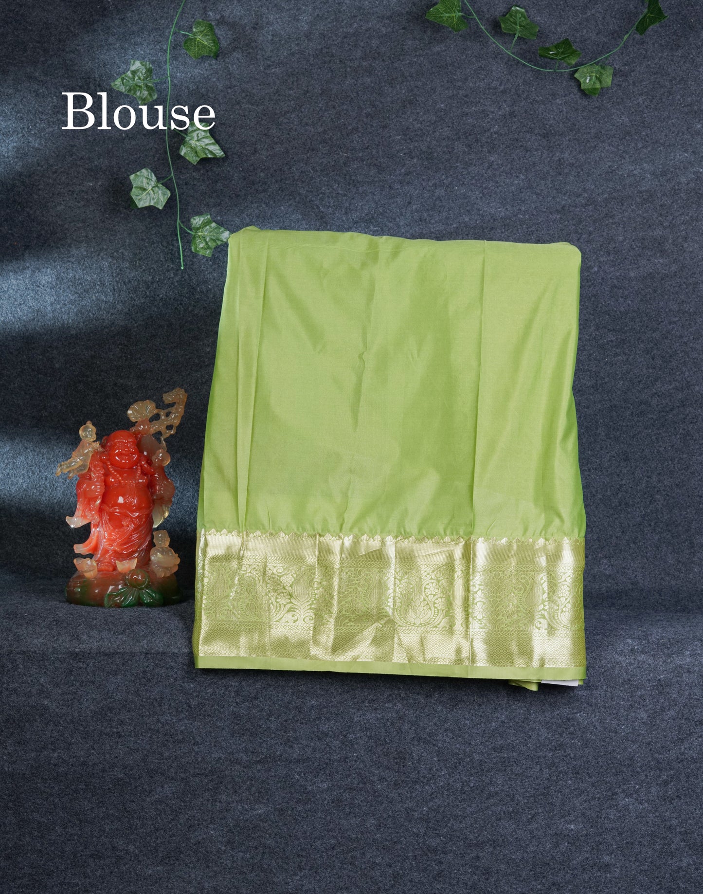Semi Silk Pattu Pavadai (Violet) with Contrast Parrot Green Blouse 27"