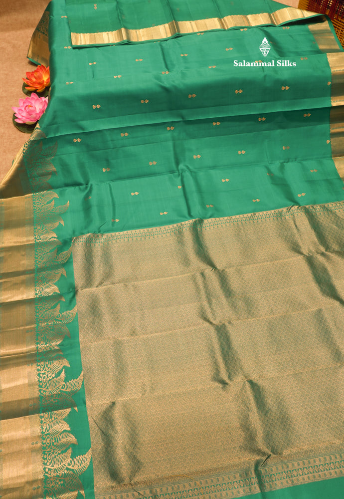 Dark Brown Pure Kanjivaram Silk Saree With Turning Border