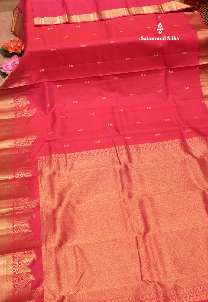 Dark Brown Pure Kanjivaram Silk Saree With Turning Border