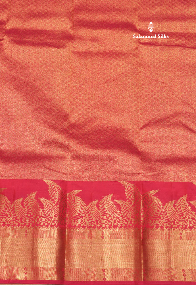 Dark Brown Pure Kanjivaram Silk Saree With Turning Border