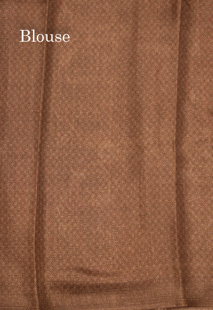 Half White Colour Fancy Semi Tussar Saree With Blouse