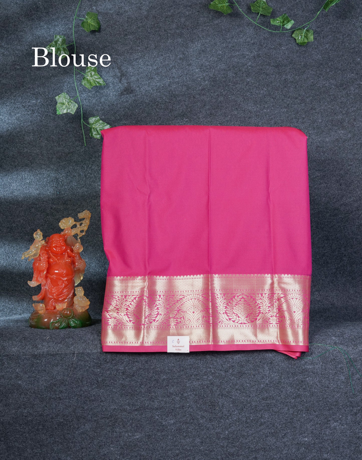 Semi Silk Pattu Pavadai (Bottle Green)with Pink colour Blouse 27"