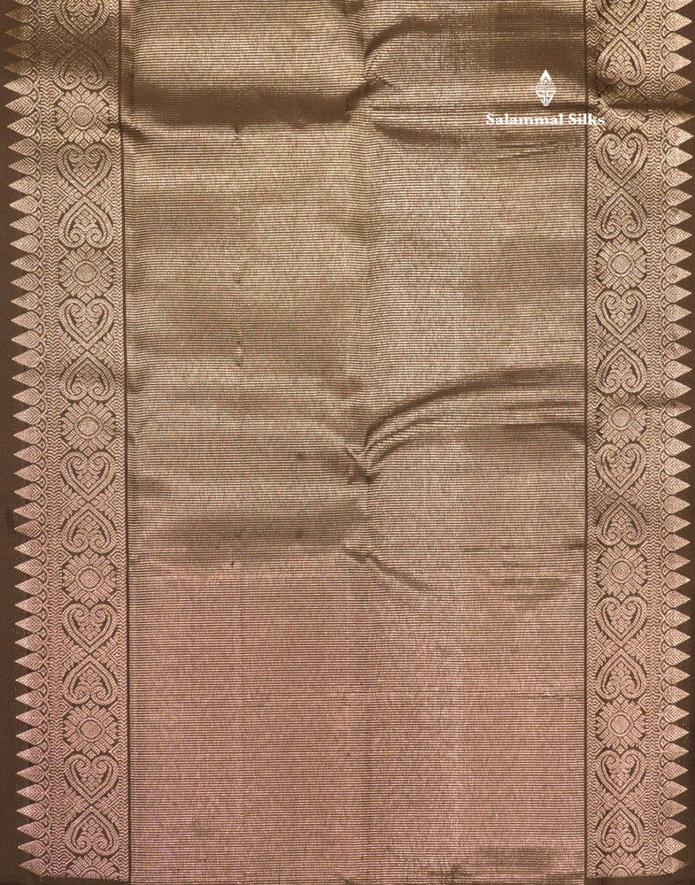 Kanjivaram Tiny Checks White & Black Pure Silk Saree With Contrast Black Border