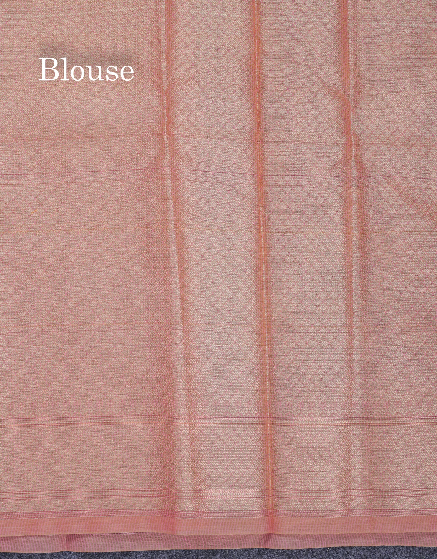Beautiful Dark Peach Fancy Kota Mix Saree With Self Designer Blouse