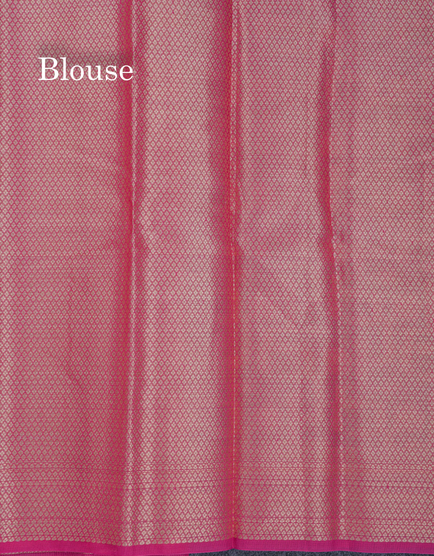 Beautiful Dual Tone Pinkish Orange Fancy Kota Mix Saree With Self Designer Blouse