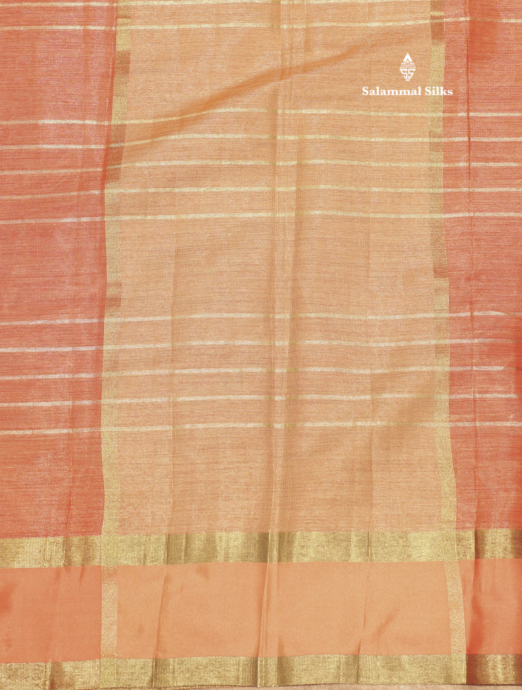 Kota Tissue Silk Saree Light Grey Colour With Gap Border