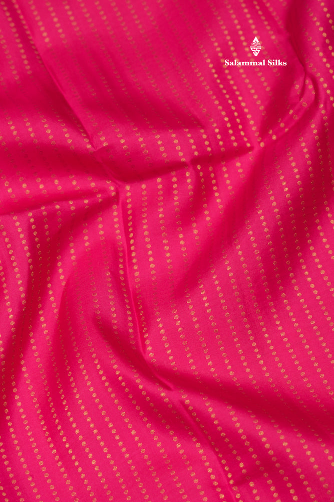 Magenta Pink Colour Pure Kanjivaram Silk Saree With Traditional Border