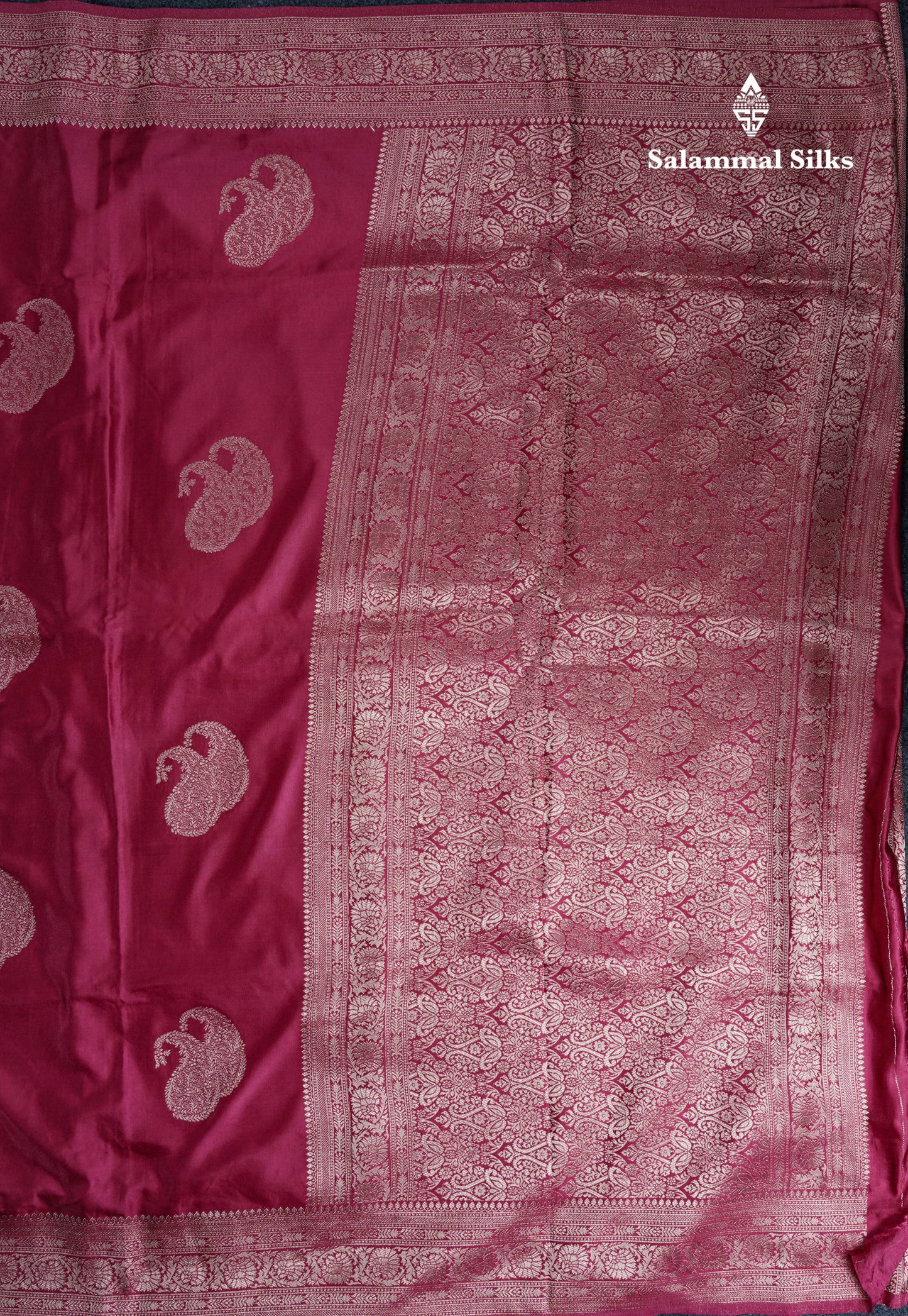 Beautiful Pink Shade Russian Silk Saree With Fancy Self Border