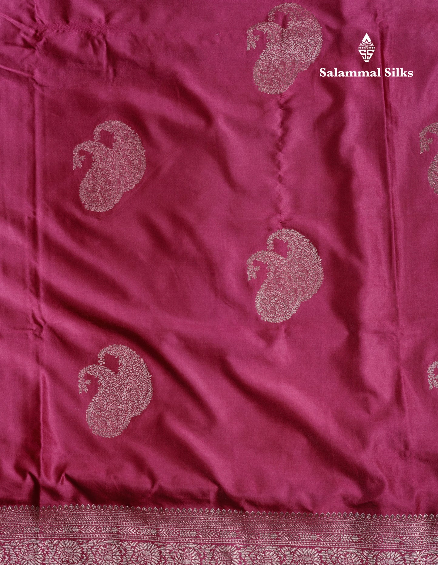 Beautiful Pink Shade Russian Silk Saree With Fancy Self Border