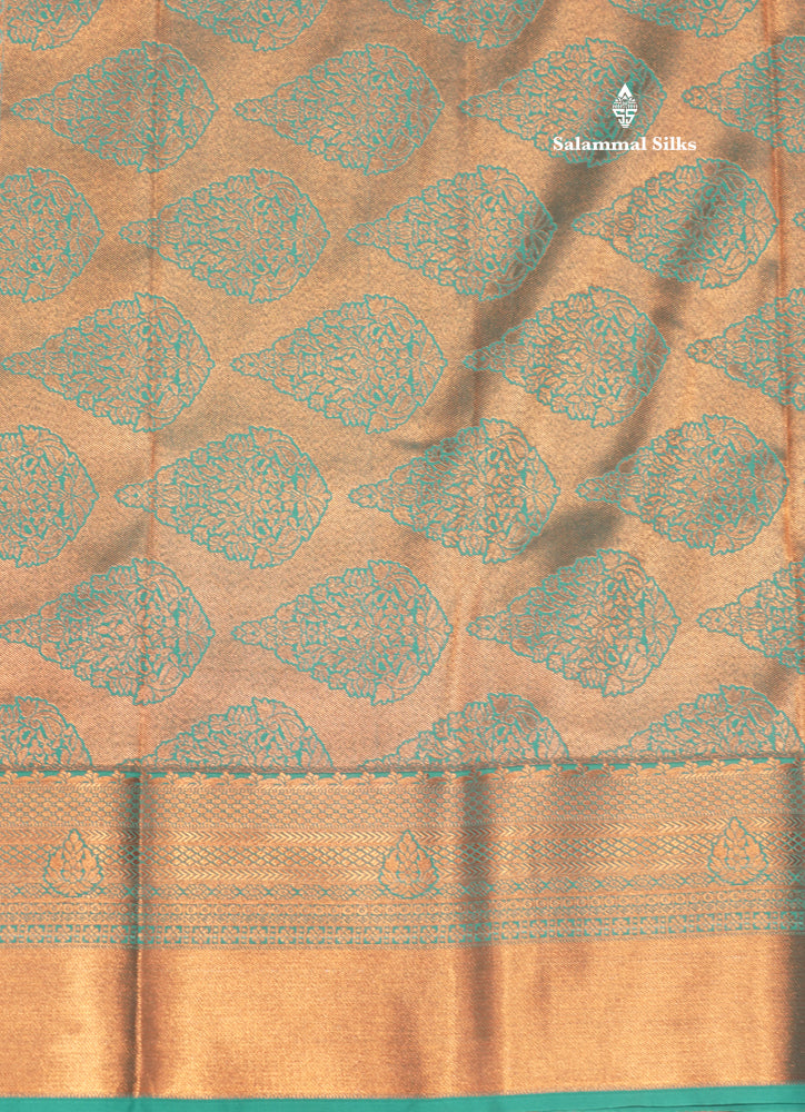 Violet Colour Semi Silk Saree With Saffire Green Border