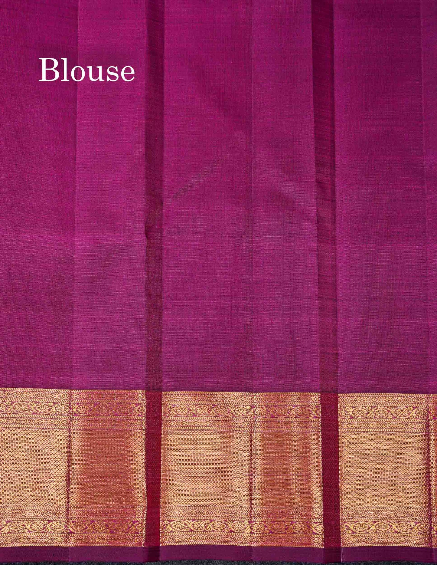 Beautiful Magenta Elephant & Peacock Butta Bridal Pure Kanjivaram Silk Saree With Traditional Border
