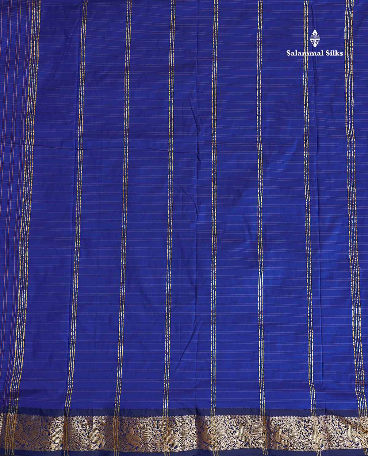 Semi Silk Saree - Teal Blue Colour Body Checks With Traditional Border | 9.5 Yards