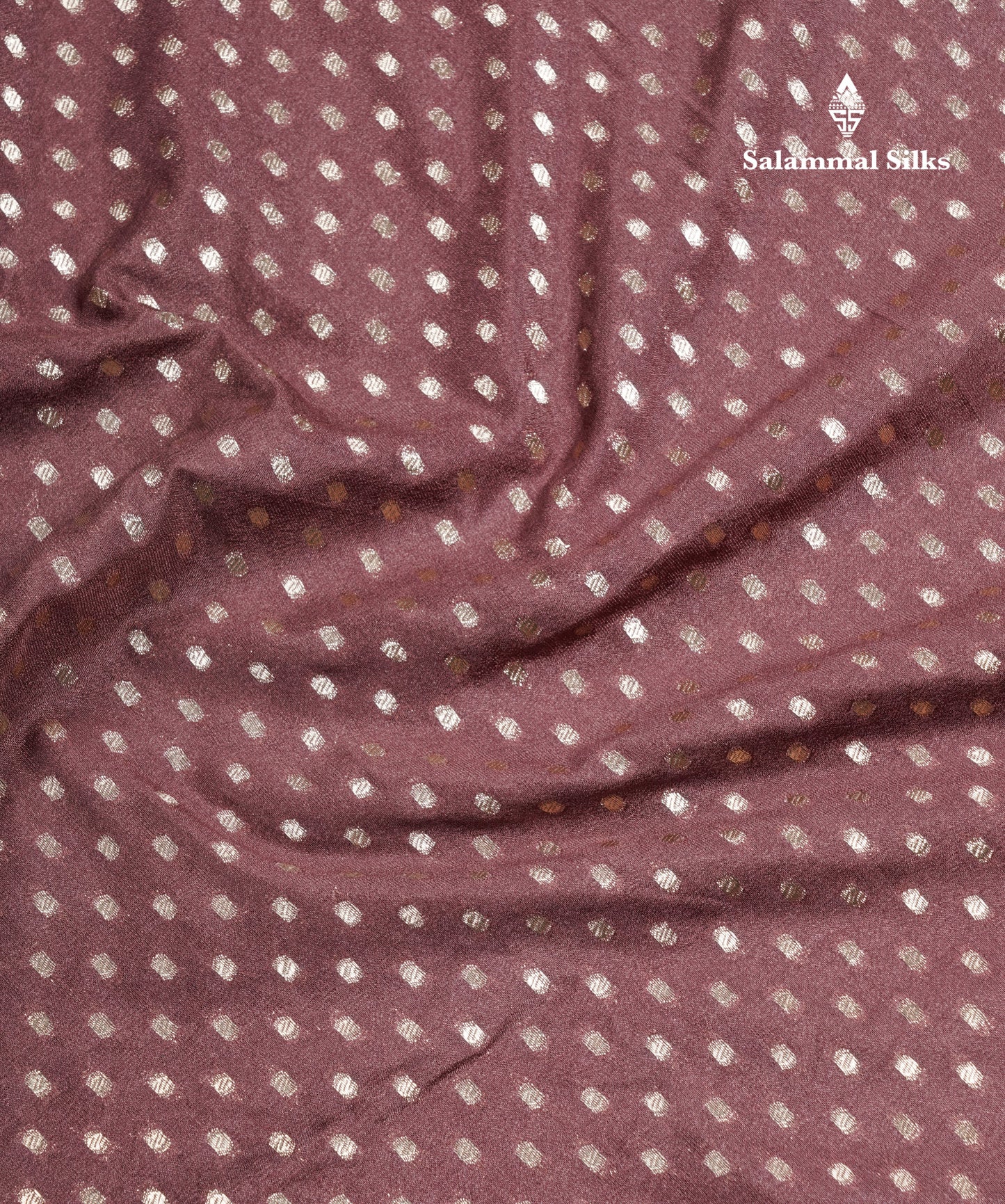 Chocolate Semi Raw Silk Saree With Traditional Self Border