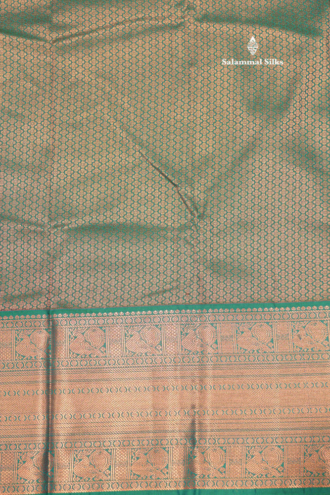 Violet Colour Zari Lines Semi Silk Saree With Saffire Green Border