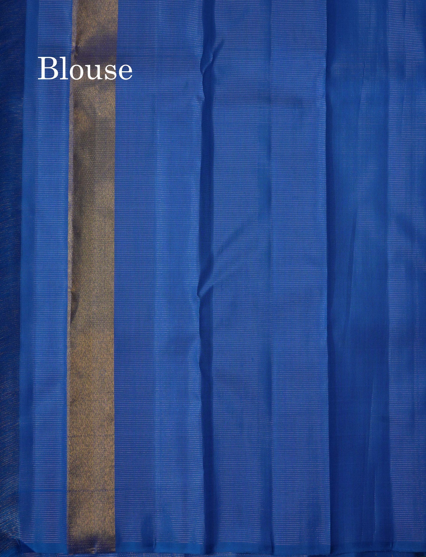 Royal Blue Tiny Checks 8 Kol Pure Kanjivaram Silk Saree with Traditional Temple Border