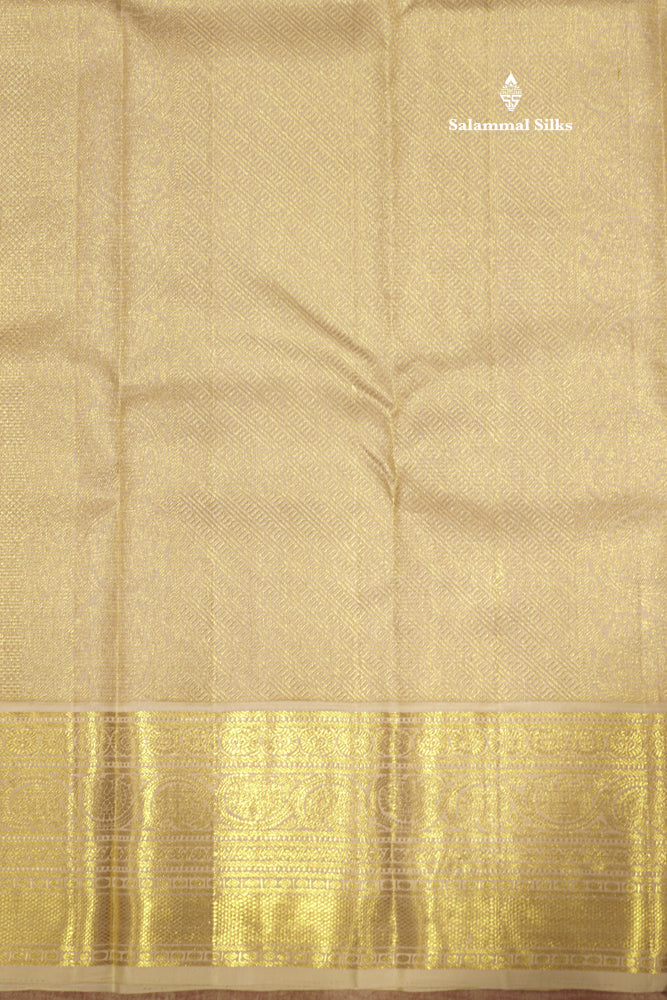 Korvai Vairaoosi Red Colour Pure Kanjivaram Silk Saree With Cream Border