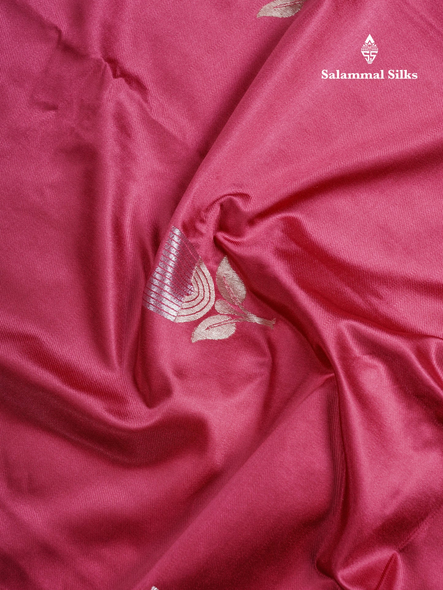 Beautiful Magenta Russian Silk Saree With Fancy Self Border