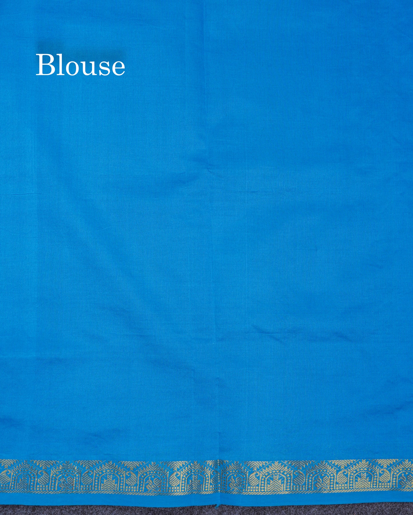 Beautiful Purple Plain Semi Silk Cotton Saree With Contrast Blue Blouse