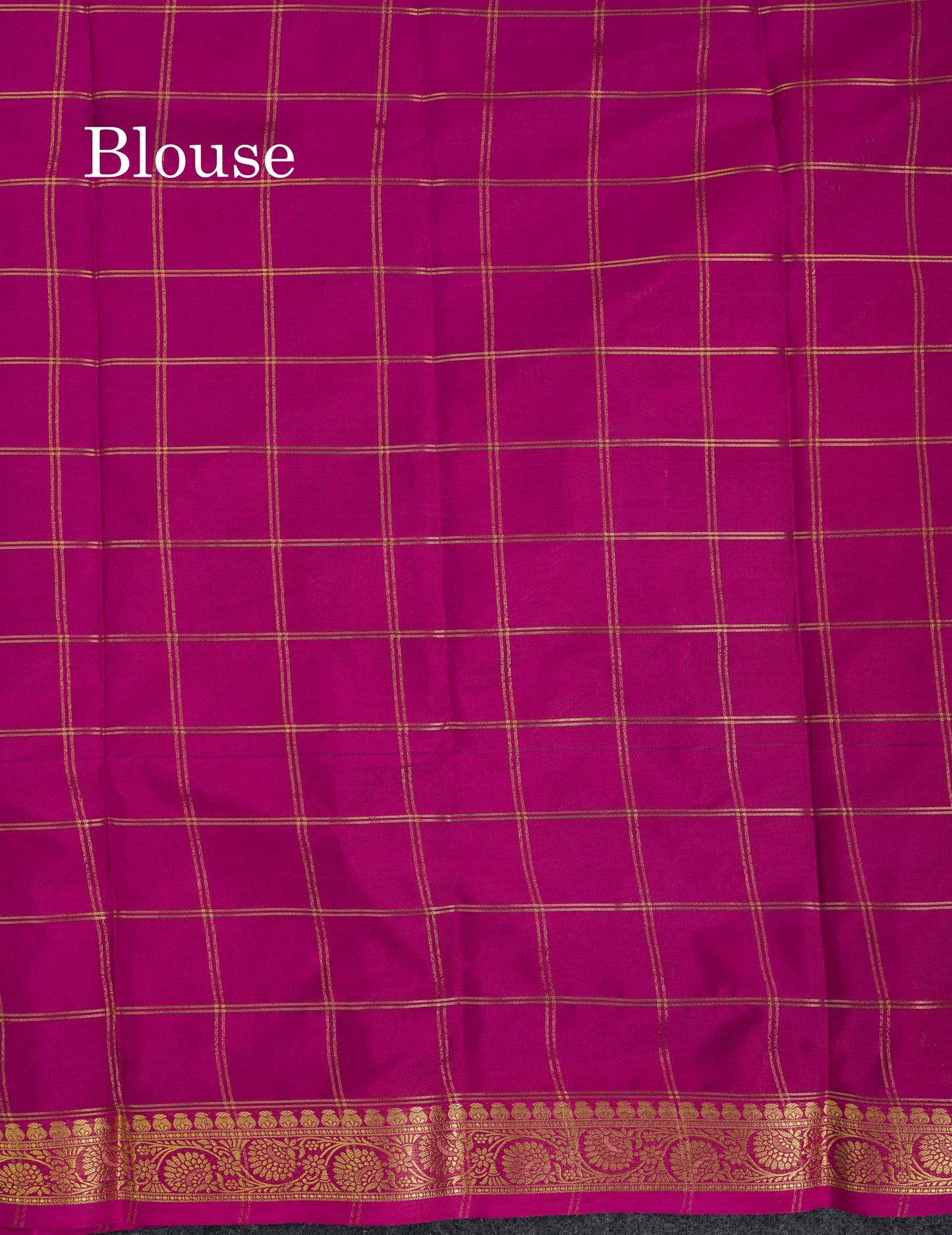 Beautiful Chilly Red Zari Checks Semi Mysore Silk Saree With Contrast Green Small Traditional Border