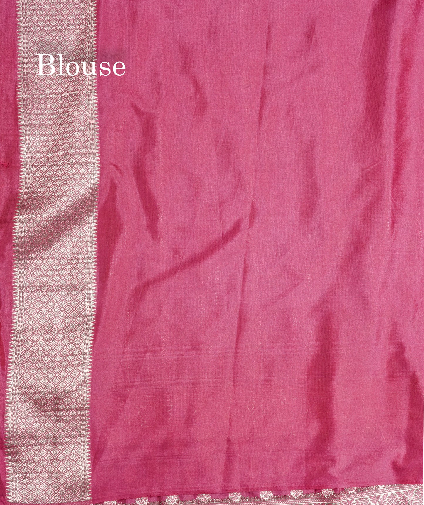 Beautiful Pink Shade Russian Silk Saree With Fancy Self Border