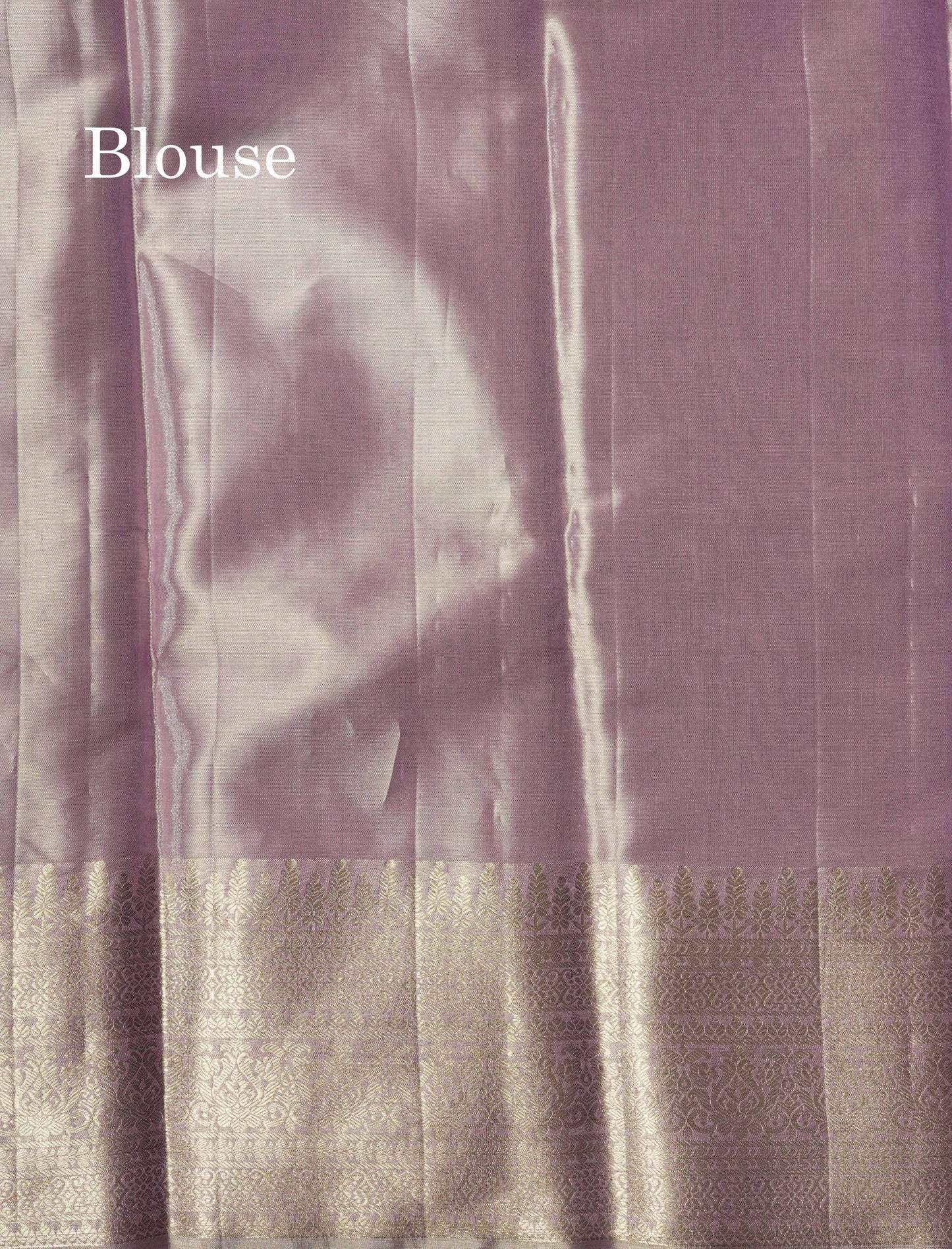 Lavender Tissue Bridal Pure Kanjivaram Silk Saree With Self Border