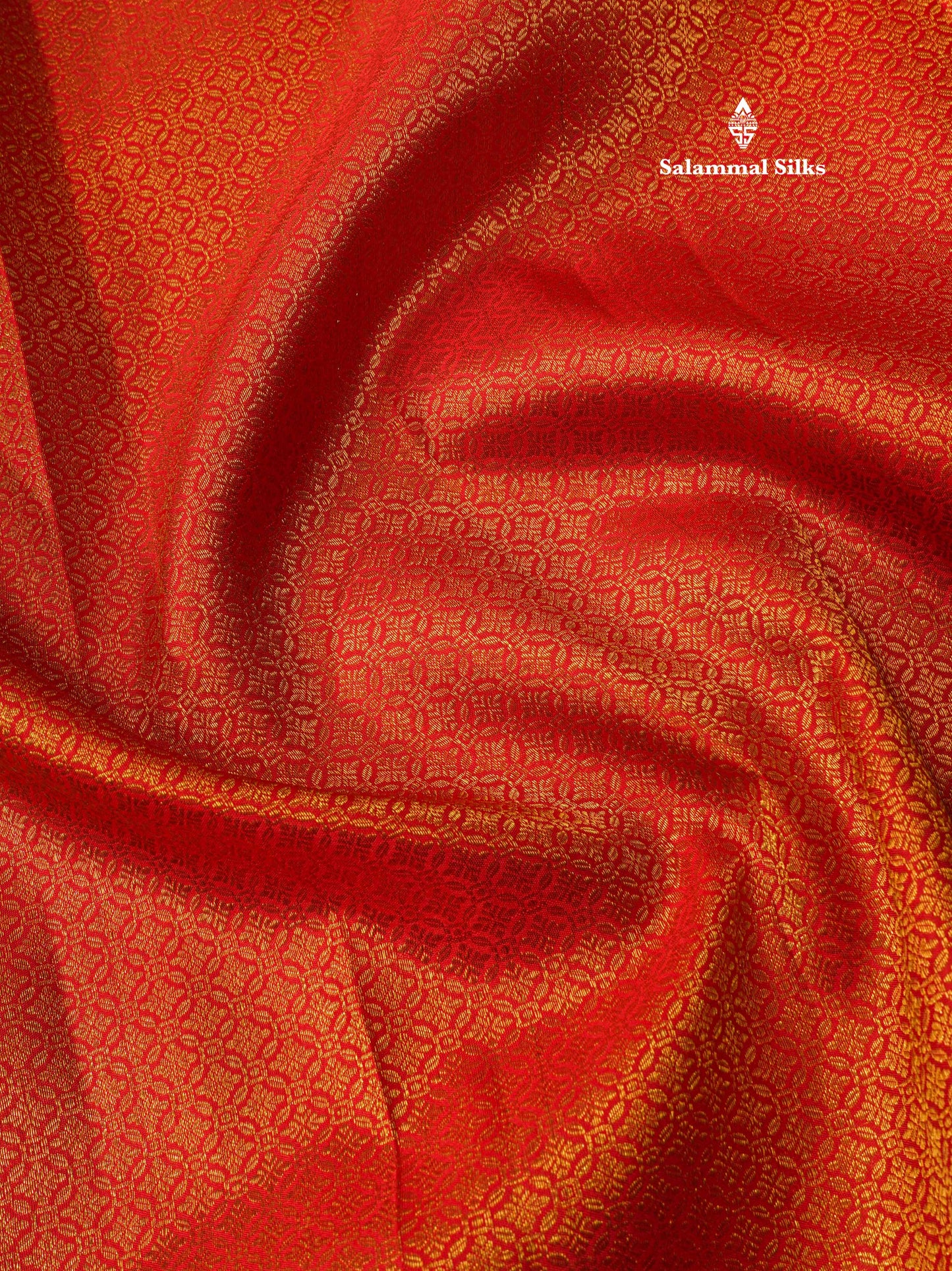 Chilly Red Bridal Pure Kanjivaram Silk Saree With Self Border