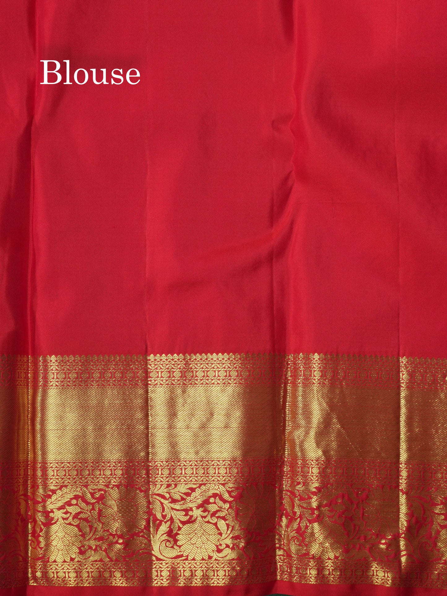 Red Bridal Pure Kanjivaram Silk Saree With Self Border