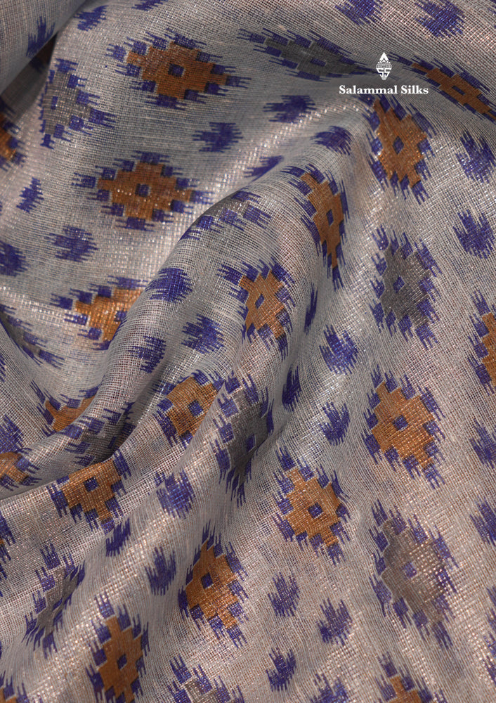 Baby Pink Colour Tissue Kota Cotton Printed Saree With Tissue Border
