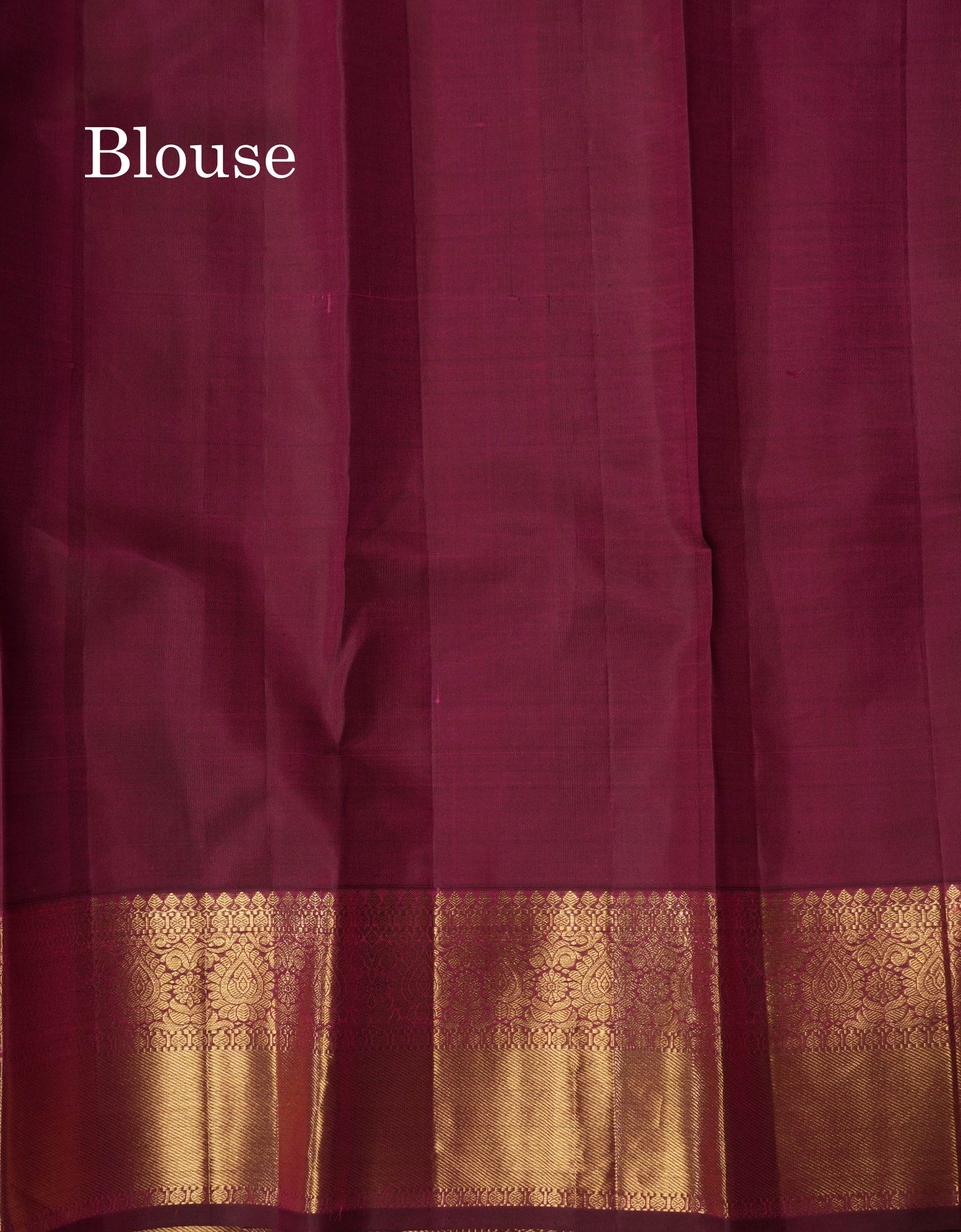 Magenta & Magenta Pink Checks Bridal Pure Kanjivaram Silk Saree With Self Border