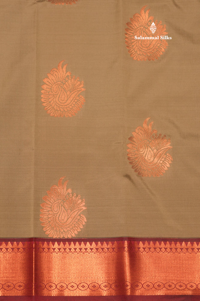 Navy Blue Colour Semi Silk Saree With Maroon Border