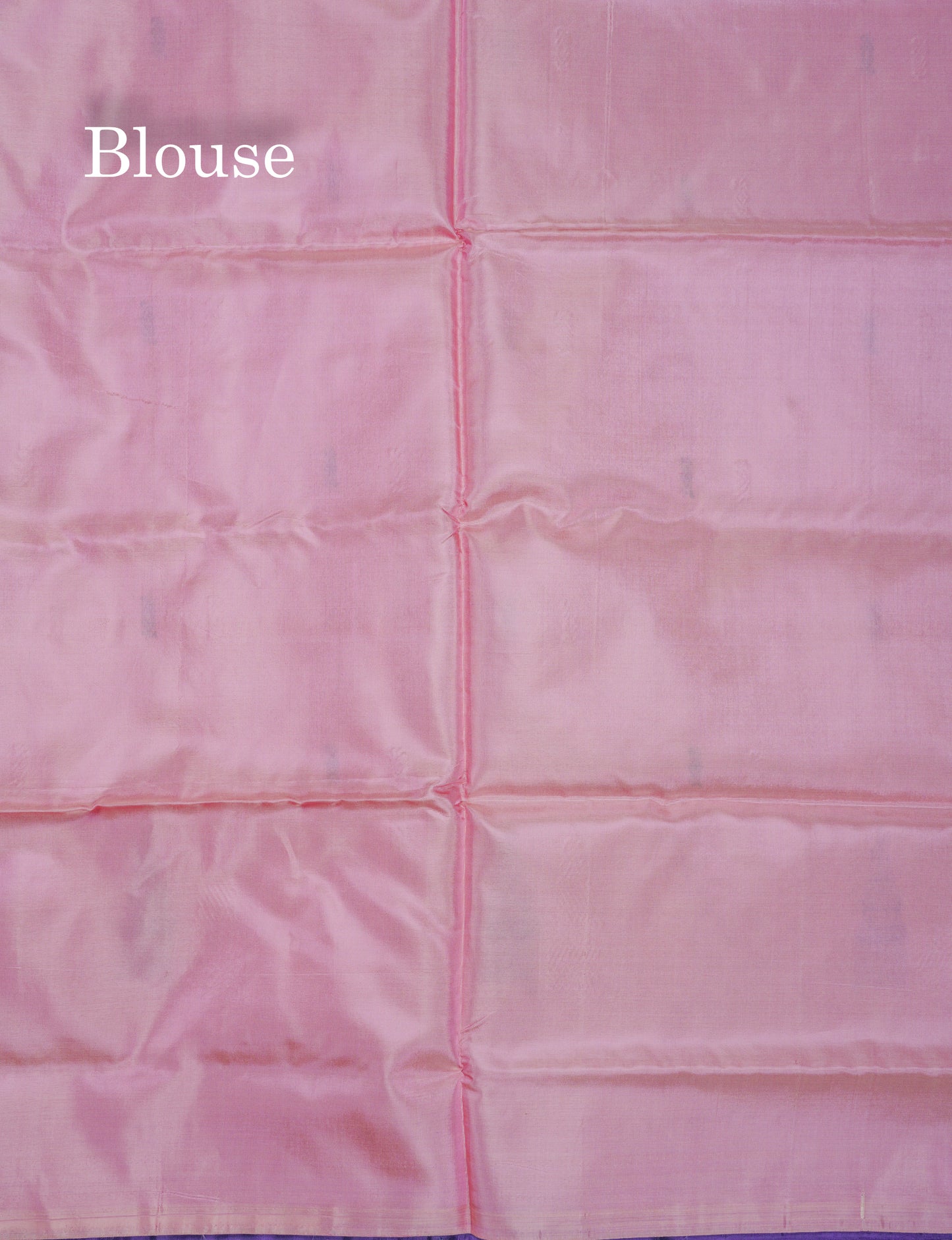 Pastel Blue Thread work Buttas Banana Pinth Saree (Vaazhainaar Pattu) With Contrast Baby Pink Blouse