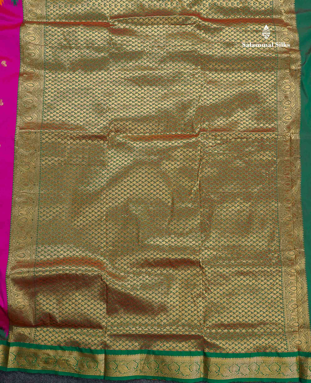 Semi Silk Saree - Petrol Blue Colour Body Zari Butta With Temple Border | 9.5 Yards