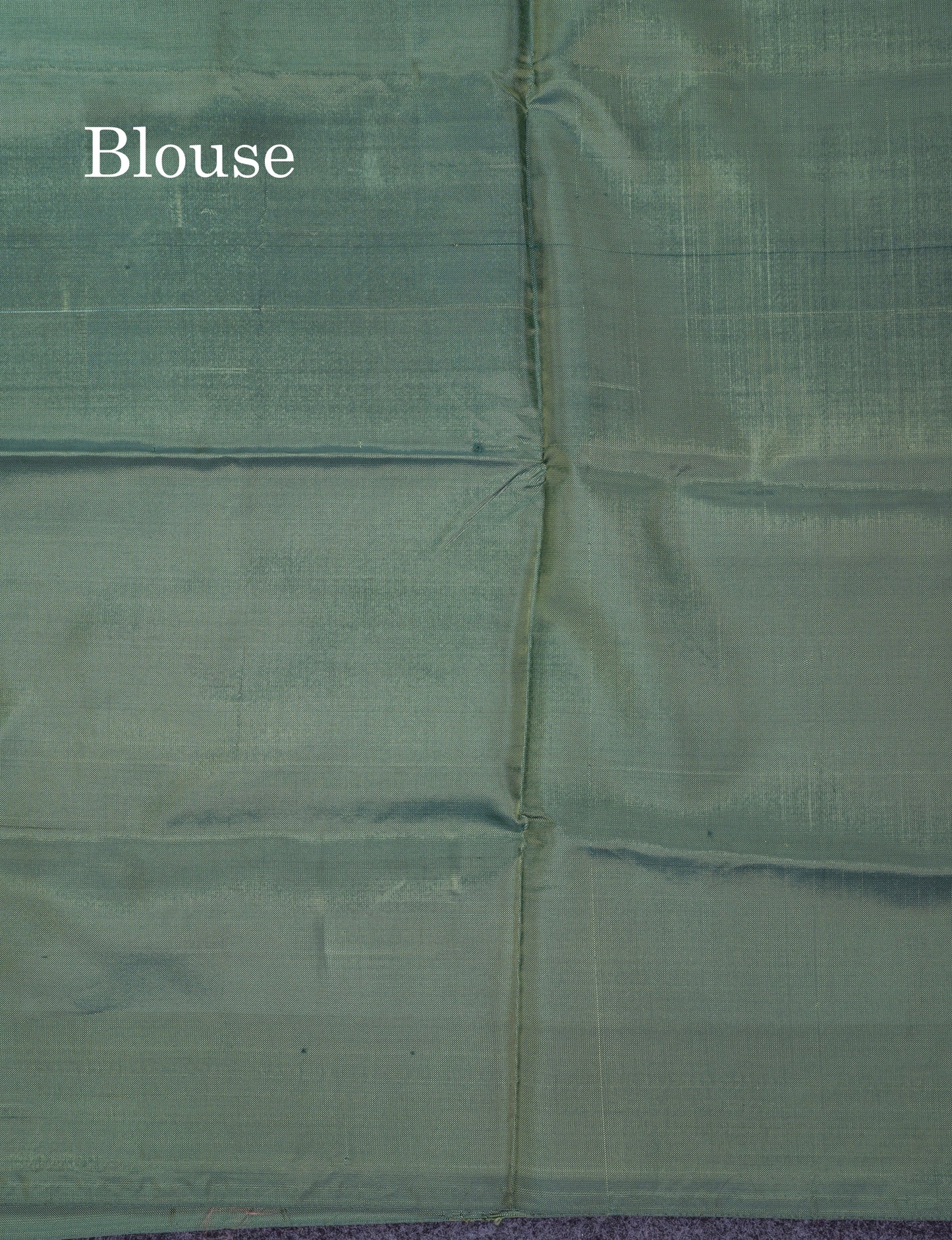 Dark Peach Thread work Buttas Banana Pinth Saree (Vaazhainaar Pattu) With Contrast Army Greene Blouse