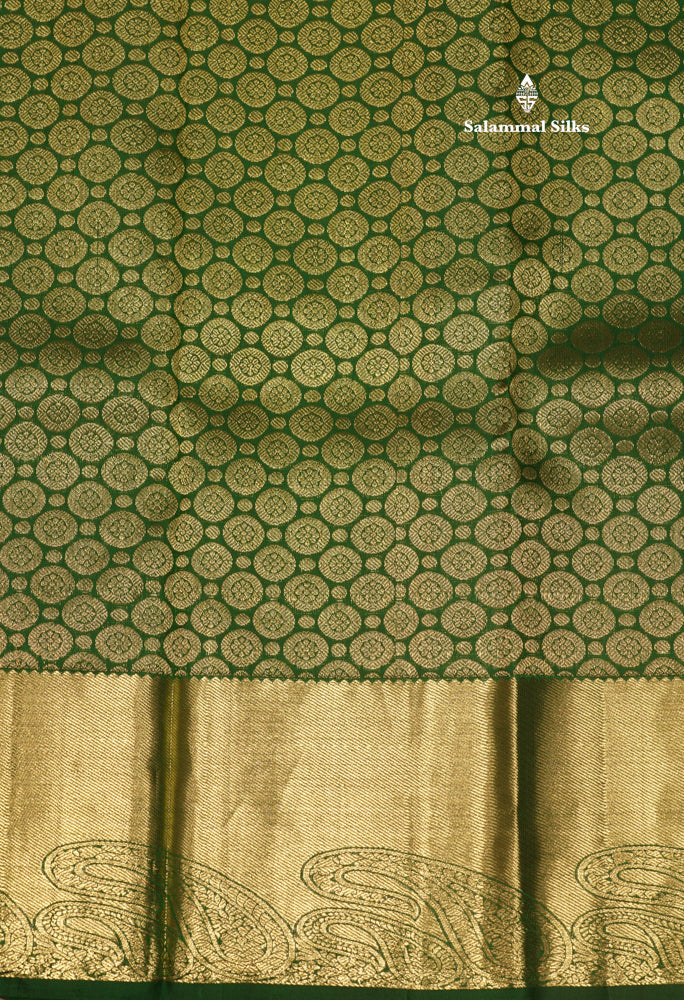 Pink Colour Pure Kanjivaram Silk Saree With Gold Zari Border