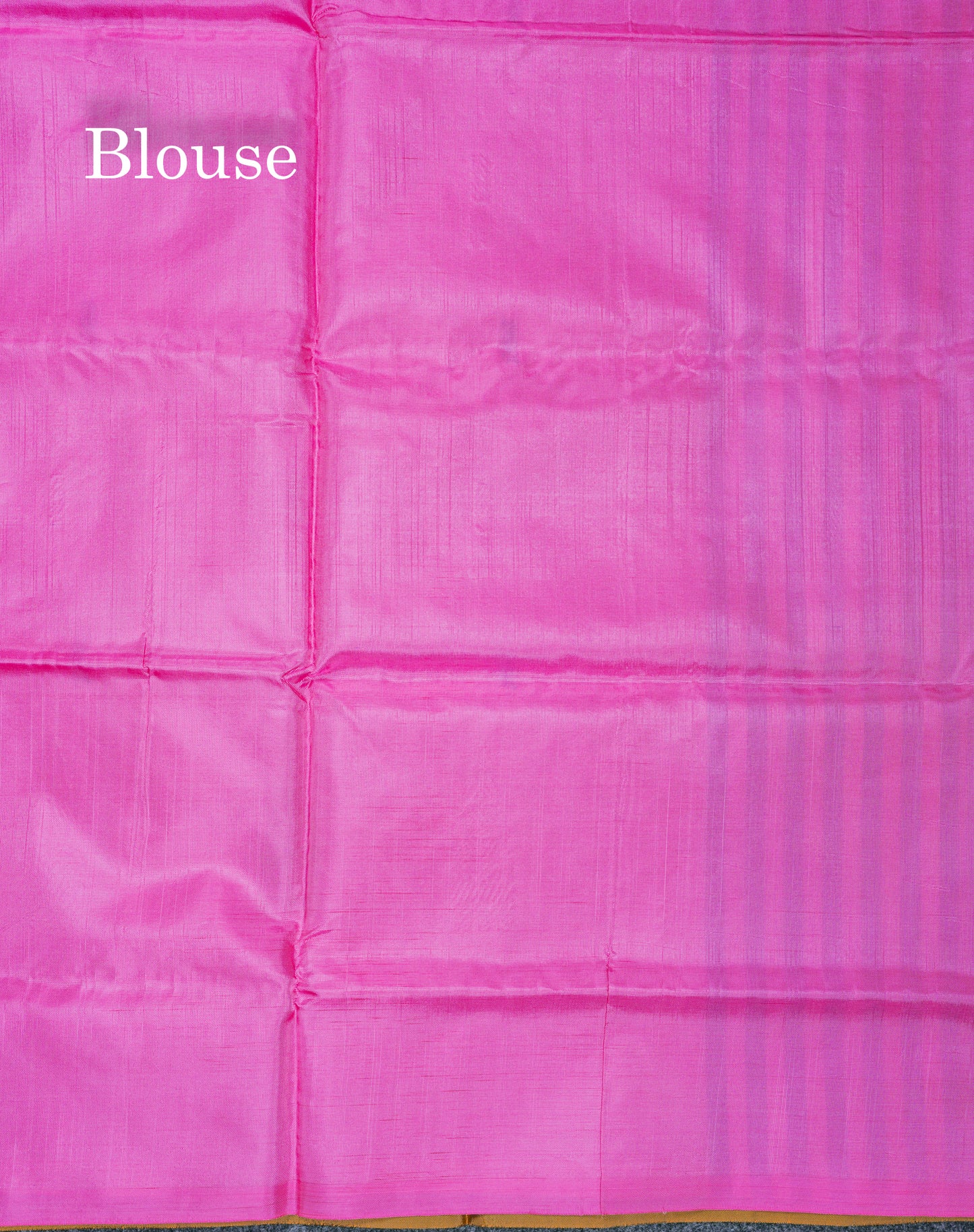Olive Mustard Yellow Thread work Buttas Banana Pinth Saree (Vaazhainaar Pattu) With Contrast Pink Blouse