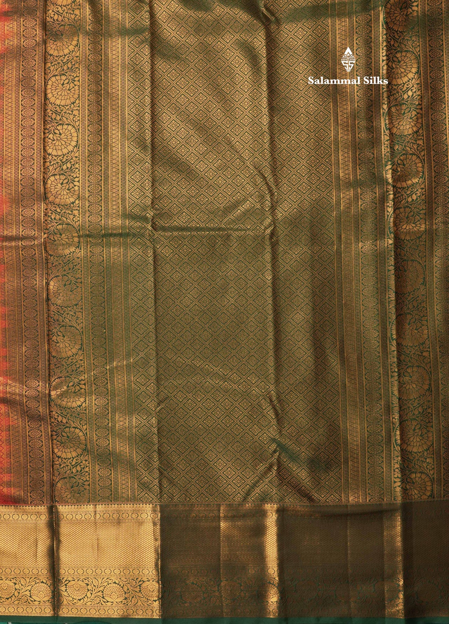 Magenta Pink Bridal Semi Silk Saree With Contrast Bottle Green Border