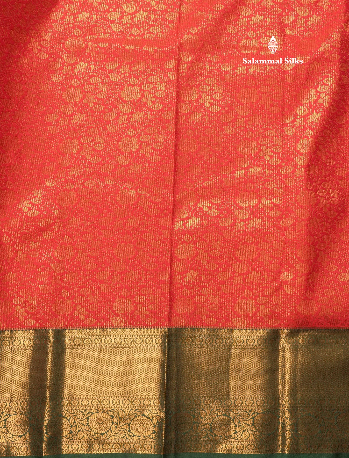 Magenta Pink Bridal Semi Silk Saree With Contrast Bottle Green Border