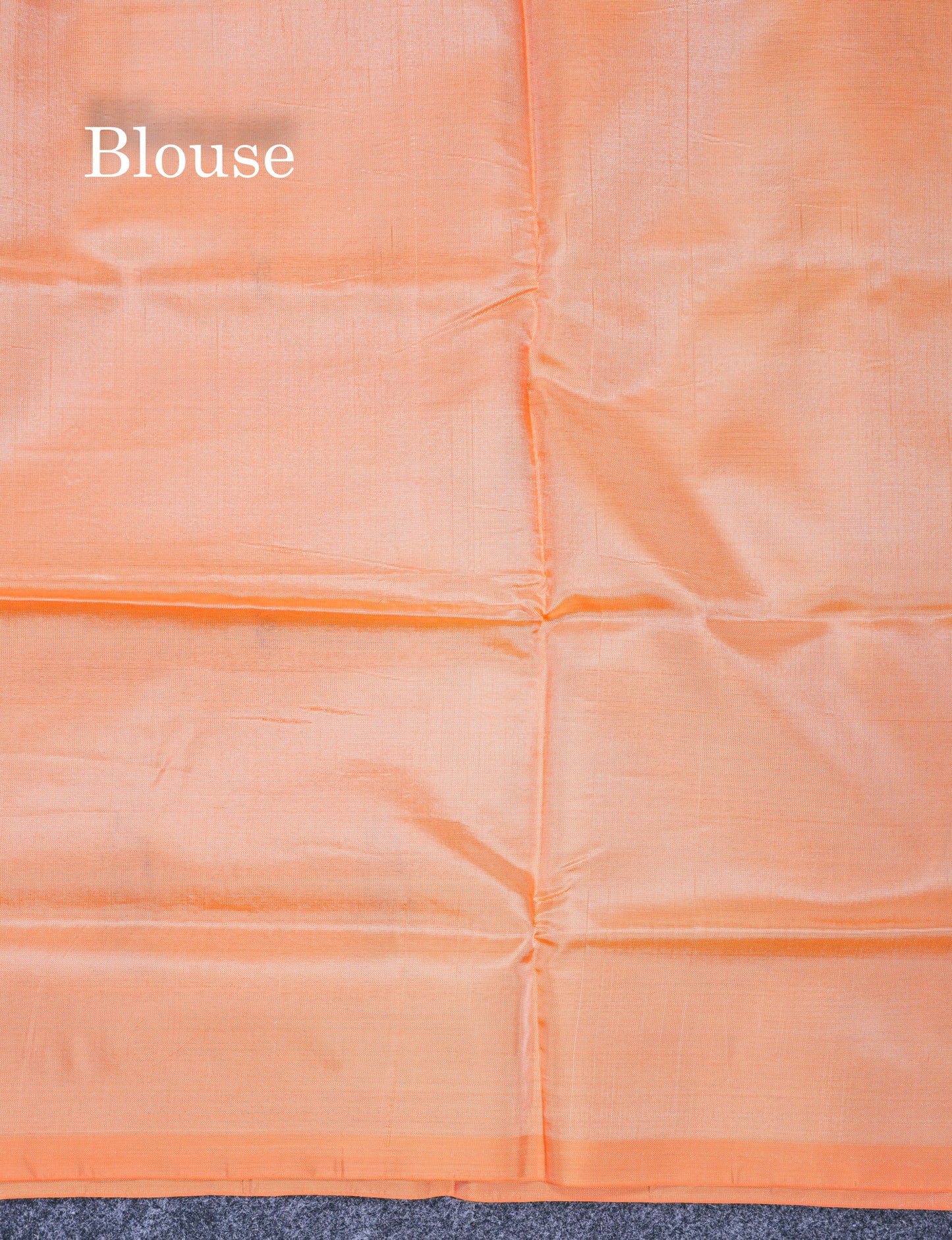 Violet Thread work Buttas & Lines Banana Pinth Saree (Vaazhainaar Pattu) With Contrast Orange Blouse