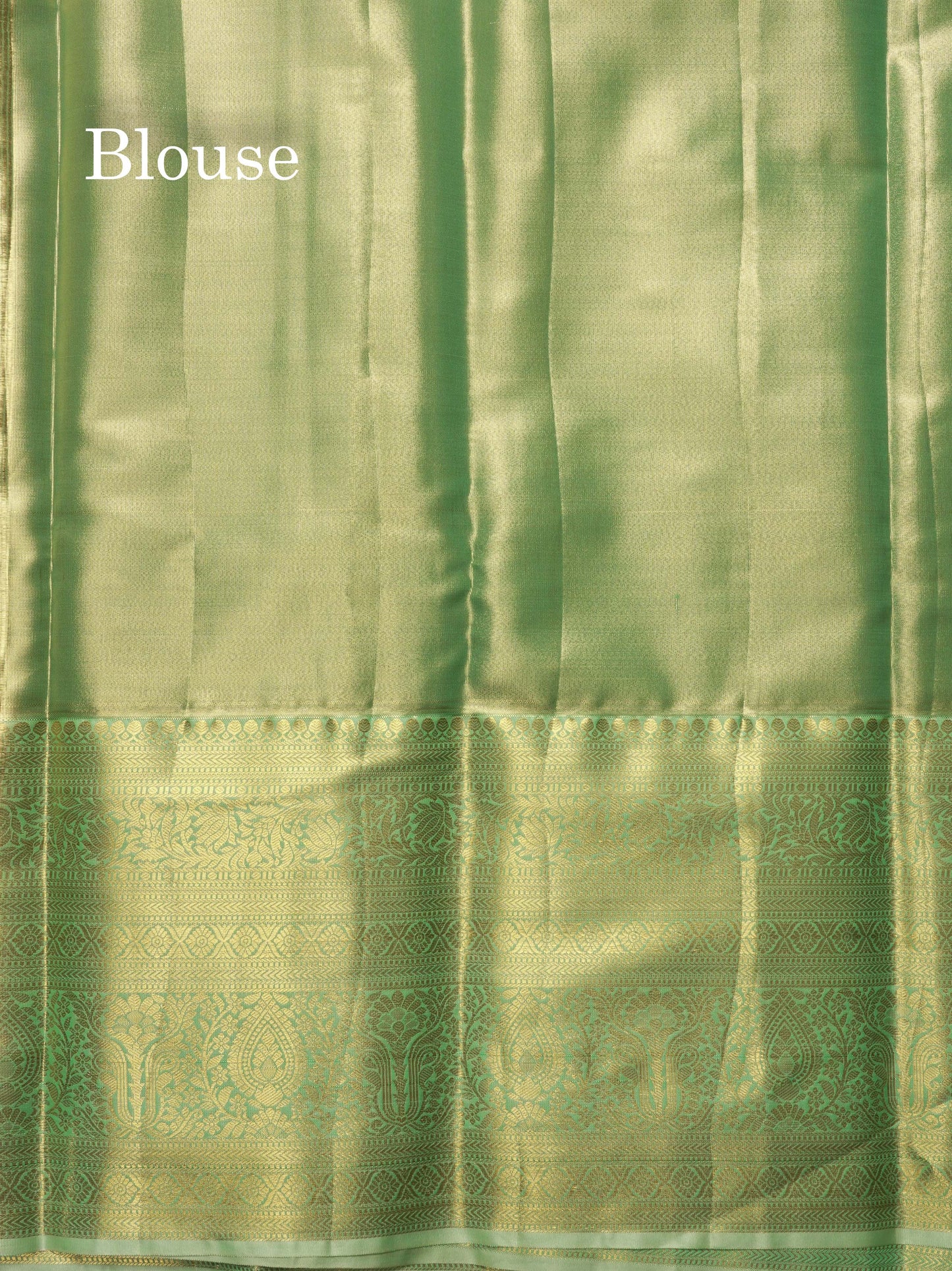 Light Peach Tissue Bridal Semi Silk Saree With Contrast Rexona Green Border
