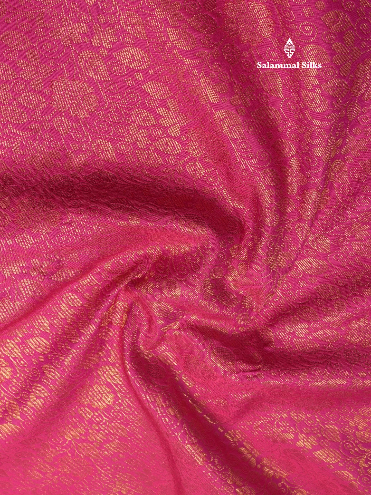Magenta Pink Bridal Semi Silk Saree With Contrast Bottle Green Border