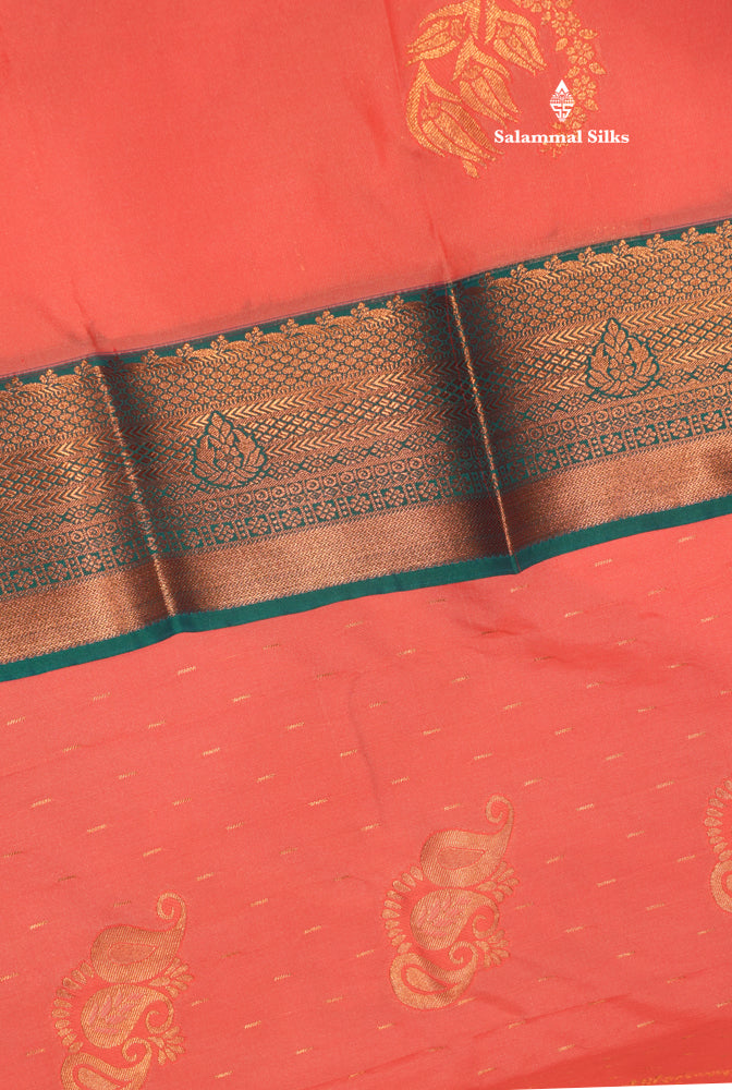 Onion Pink Colour Semi Silk Saree With Sapphire Green Border