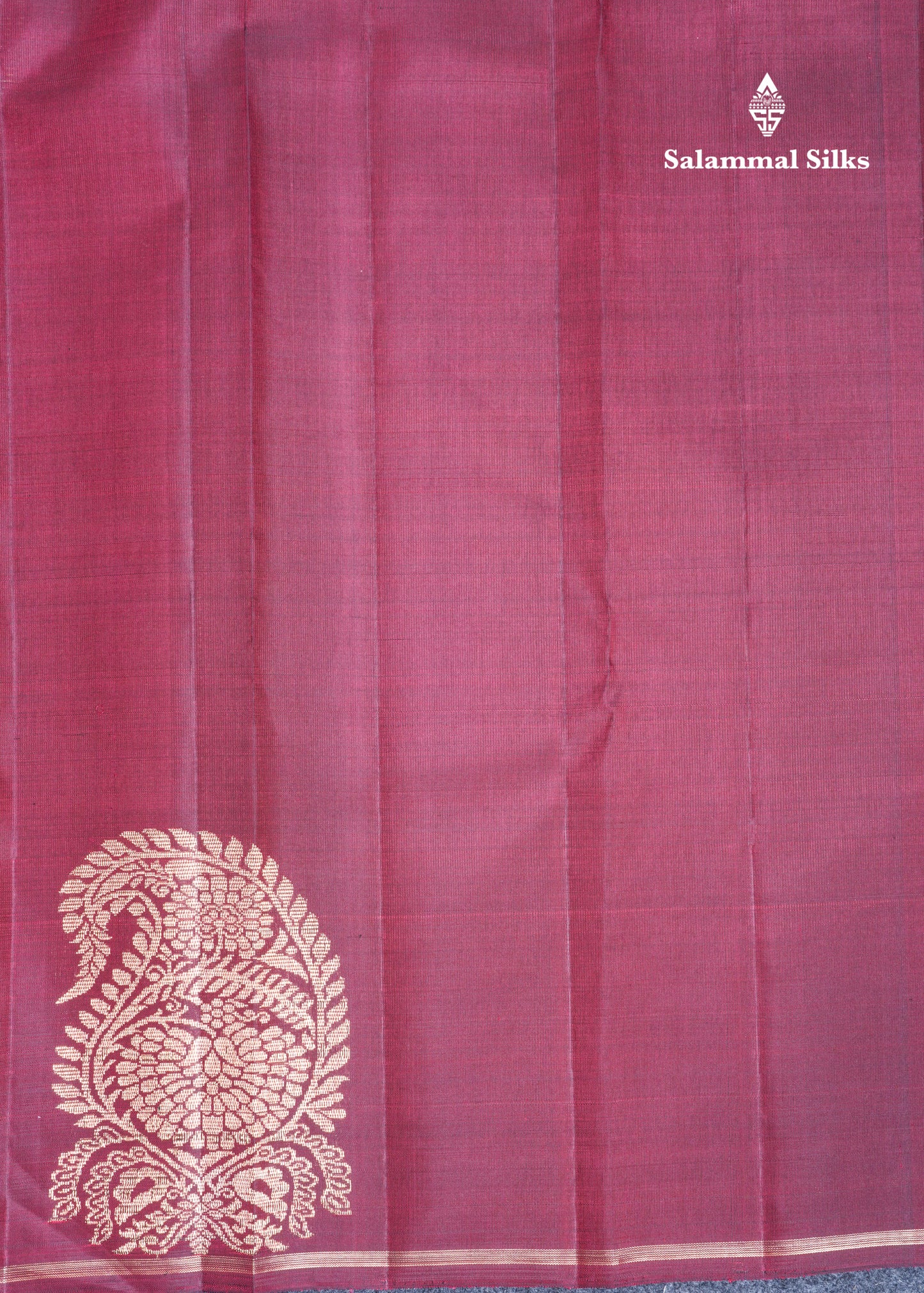 Bottle Green And Wine Zari Lines Beautiful Pure Kanjivaram Silk Saree Pure Zari without Border