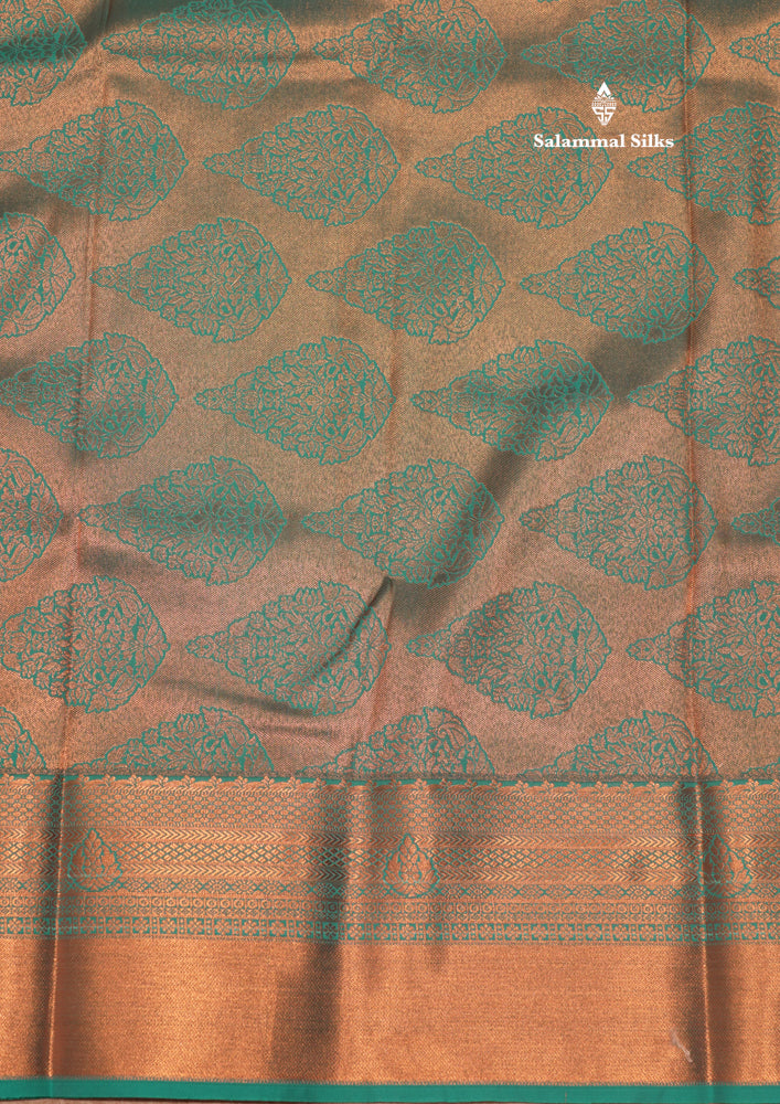 Onion Pink Colour Semi Silk Saree With Sapphire Green Border