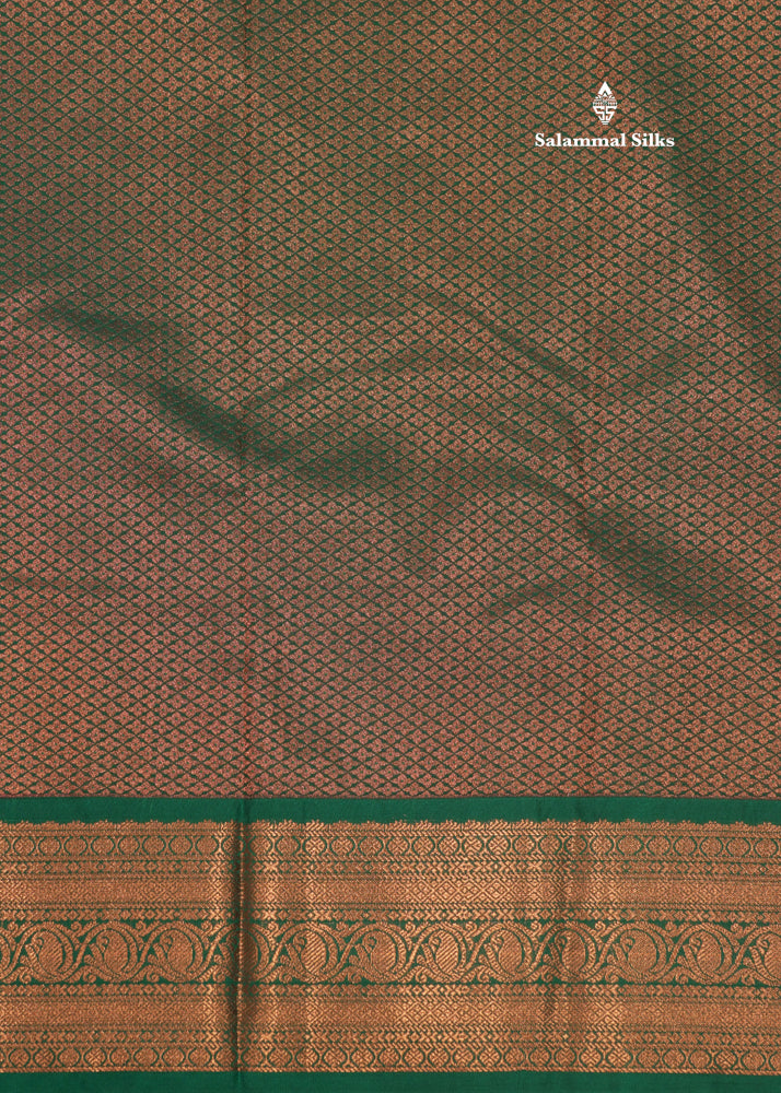 Pink Colour Semi Silk Saree With Green Border
